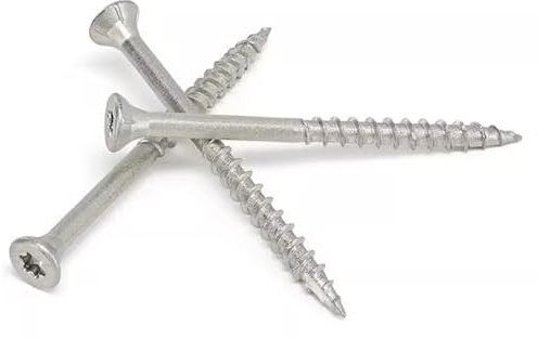 #10 x 3 Inch Stainless Steel Deck Screws 350 Pieces, T25 Star Torx Drive Flat Head, 304 (18-8) Stainless Steel Wood Screws by Makers Bolt