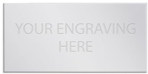 TROPHIESPLUSMEDALS Silver Engraving Plate Square Cut - (51 x 25MM)