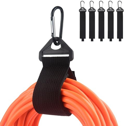 Cable Matters 5er-Pack Hochleistungs-Verlängerungskabel-Organizer-Riemen mit Metallschnalle, 36 kg Tragkraft, Verlängerungskabelhalter mit 32 x 3,8 cm Klettverschlussriemen