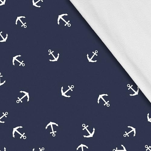 HEKO PANELS Softshell Stoff, Meterware, Anker, 1 Meter 150 x 100 cm | wasserfester und windfester Outdoor Stoff mit Fleece, Nähstoffe für Jacken und Overalls, funktional zum Nähen und DIY