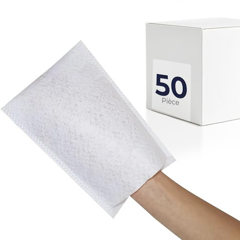 parahealth HaseMed Einmal-Waschhandschuhe (15x22 cm), 50 Stück | Hygienische & weiche Einmal-Waschhandschuhe für die Körper- & Intimpflege | Hautfreundlich & saugstark aus reißfestem Vliesstoff