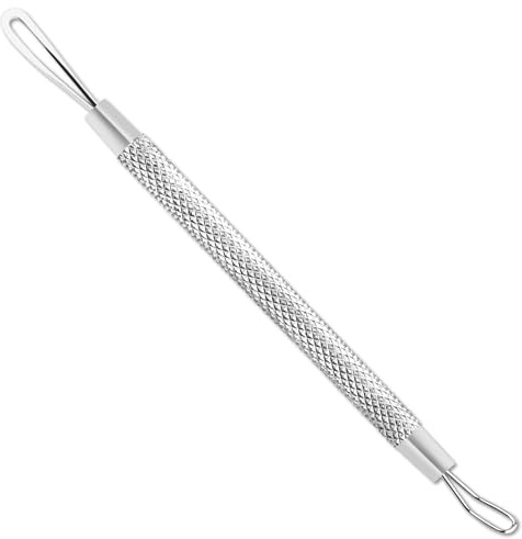 BURAX Blackhead Remover Loop – Professional Skincare Comedone Extractor Tool for Face & Nose, Whitehead & Pimple Removal – Double-Sided Spot Popper with Anti-Slip Grip