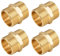 YRAKOZIN Lot de 4 doubles en laiton – 1, filetage extérieur Ø 33 mm, convient à l'eau potable, raccords sanitaires, accessoires pour tuyau d'arrosage