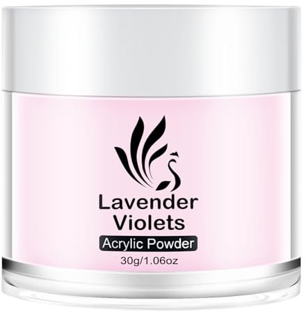 Lavender Violets Pink Dipping Powder 30g - Dip & Acrylic Powder for Natural Base & Nude French Manicure | Strengthening, 3D Builder Carving, Air Dry | Salon & DIY Nail Art N103