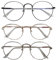 3er-Set Blaulichtfilter Brille, Rund Anti Blaulicht PC Gaming Brillen Mode Brille, Metall Blue Light Blocking Glasses, Retro Ohne Stärke Blaufilter Brille für Damen Herren (Gold+Schwarz+Silbrig)
