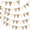 Wimpelkette Jute, 5 Stück 20 M Wimpel Girlande Wimpelkette Outdoor Wetterfest Braun Beige Party Wimpel Girlanden Rustikal Boho Wimpelkette für Baby Shower Hochzeit Geburtstag Party Garten Dekoration