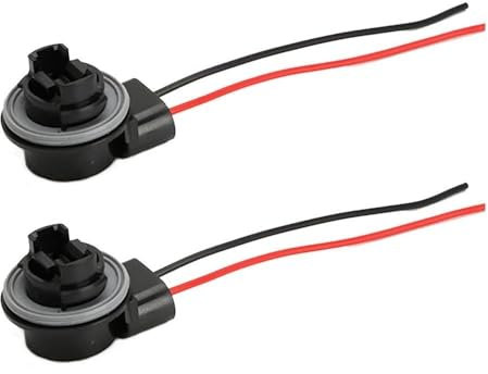 PENGNAQP Sensor Stecke Auto Licht Basis T25 3156 3157 Birne Sockel Stecker Mit Draht Lampe Halter Zubehör 2Pcs(3156 Bulb Socket)