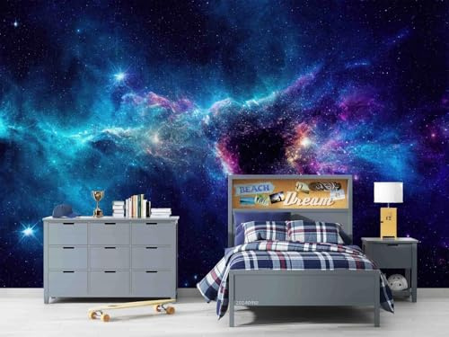 Taxpy Papier Peint Panoramique, Galaxie Univers Espace, 350x250cm Peinte Murale, papier peint mural pour Salon Chambre Décoration