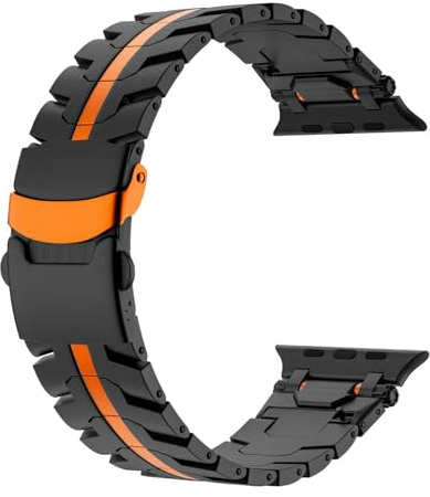TYEMLM Correa de reloj de acero inoxidable, banda de Metal Explore para Apple Watch Band S10 46mm S10 42mm Ultra 49mm 45mm 44mm