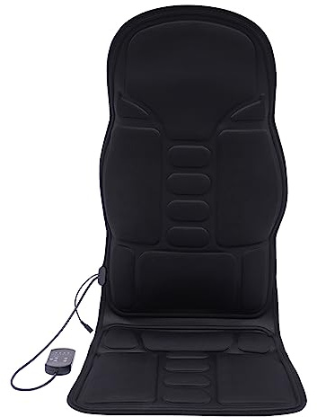 Rückenmassagegerät mit Wärme, Massagekissen durch Vibration mit 8 Knoten und Massagemodi, lindert Müdigkeit, für Neigungsstuhl, Bürostuhl