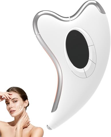 Aokitec Elektrisches Gua Sha Gesichtsmassagegerät für strahlende Haut, 4 Massage-Modi Face Massager, 9 Intensitätsstufen, 43°C Wärmefunktion, IPX7 Wasserdicht, Kosmetisches Beauty Tool