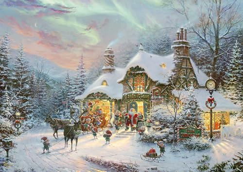 Schmidt 58793 Santas Nacht Bevor Weihnachten Puzzle 1000 Teile | Thomas Kinkade