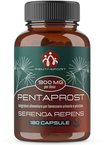 Serenoa Repens Prostata Forte 900mg 180 Capsule - Integratore Benessere Uomo con Saw Palmetto a Supporto della Funzione Prostatica e Urinaria