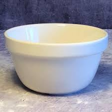 White Pudding Basin Bowl – Classic Round Baking & Steaming Dish for Desserts, Custard & Traditional Puddings – Durable Kitchen Bakeware (22CM)