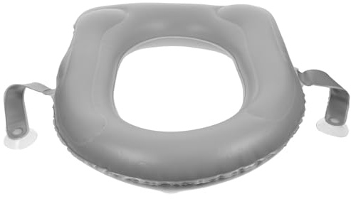BAZEITFLOW Aufblasbares Schnell Aufblasbar Pvc Toilettensitzkissen mit Saugnäpfen und Strapazierfähig beim Camping und Reisen für Senioren und Kinder