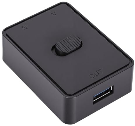 PUSOKEI Conmutador USB de Impresora 2 en 1 Salida | Selector USB 3.0 para 2 Computadoras que Comparten Teclado Escáner Cámara Web