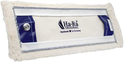 Ha-Ra Bodenwischtuch weiß kurz 42 cm I langlebiger Boden-Wischer zur Reinigung für Böden & Wände I Bezug für Wischmop aus Baumwoll-Mischgewebe I reinigungsstark & saugkräftig