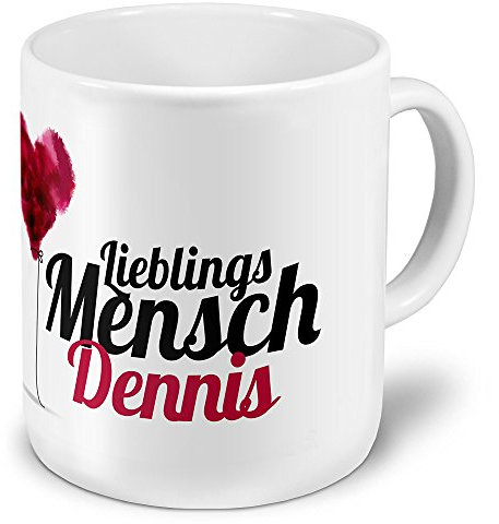 printplanet XXL Riesen-Tasse mit Namen Dennis - Motiv Lieblingsmensch - Namenstasse, Kaffeebecher, Becher, Mug
