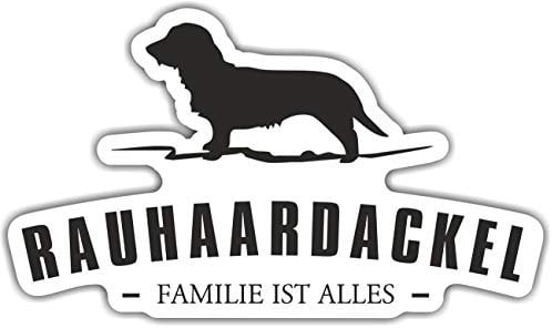 Spaß Kostet Aufkleber Rauhaardackel Silhouette Wetterfest