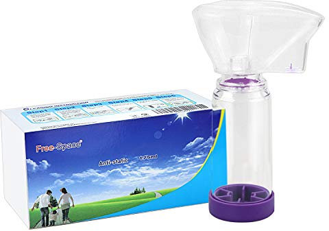 uwows Cámara espaciadora de inhalador Aerochamber Plus para adultos, niños, asma en aerosol, tres tamaños para elegir (grande)