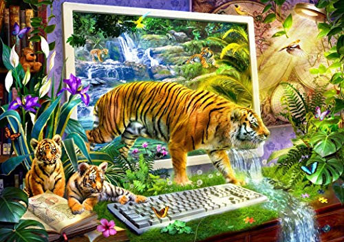Puzzle 1500 Teile - Tiger Coming to Life