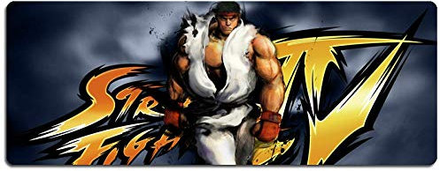 Tapis De Souris Street Fighter Gaming - Dimension 900 X 400 X 3 Mm - Base en Caoutchouc Antidérapante - Tissage Texturé Traité Spécial Et Bord Cousu, L