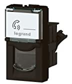 Legrand 079162L Mosaic RJ45 FTP Prise Catégorie 6, 1 Module, Noir Mat