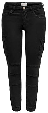 ONLY Pantalon Cargo ONLMISSOURI Taille Classique Slim Fit Pantalon Cargo Black 40 30 Black 1 (US) 40 / L30