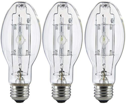 Bluex Bulbs 3 Pack MP100/U/MED 100 Watt Metal Halide ED17 Bulb, Medium Base, Clear Metal Halide Bulb 100W