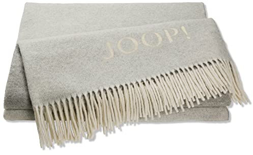 Joop! Plaid Fine - Doubleface Wolle/Kaschmir Silber Größe 130x180 cm