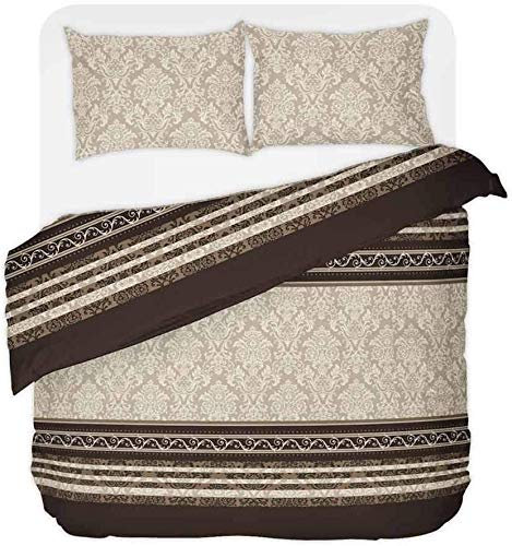 Schlummerglück Original Bettwäsche mit zeitlos modischen Motiven, Qualitätsware zum attraktiven Preis, 100% Baumwolle, Verschiedene Modelle und Qualitäten verfügbar (Rococo 140/220)