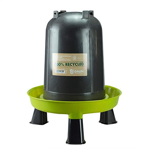 Geflügeltränke Hühnertränke, Wachteltränke mit Füßen, aus Recyclingmaterial mit Bajonettverschluss und Aufhängung (1,5 L bis 10 L) Made in Europe