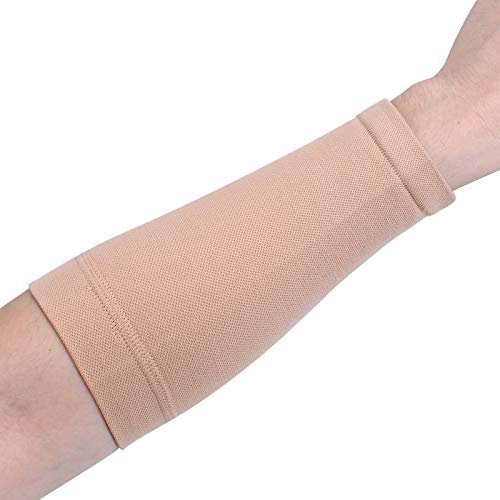 20LY 1 Paar Unterarm-Kompressionsmanschetten, Tattoo-Abdeckung für Männer und Frauen, UV-Schutz, beige, XL