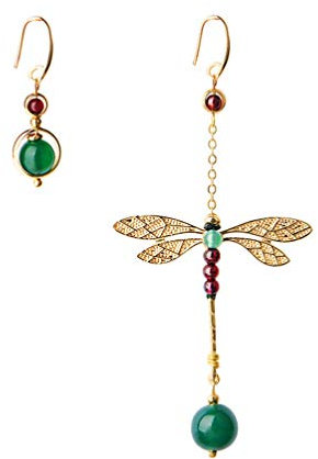 Holibanna Asymmetrische Libellenohrringe Retro Ethno Ohrhänger Ohrhänger Ohrschmuck für Frauen