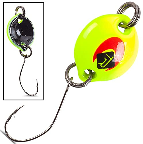 Iron Trout Button Spoon 1,8g - Forellenblinker, Sänger Farbe:Eyed Yellow/Black
