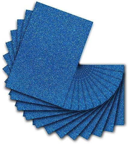 Royal Blue Glitter HTV 12 PCS 12 x 10 Bundle Sheets Heat Transfer Iron on Vinyl for Desgin Gift