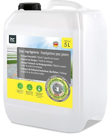 5 L Höfer Chemie® Imperméabilisant pour pierre - Résistant à l’eau et à la saleté, avec effet perlant protecteur, sans solvant