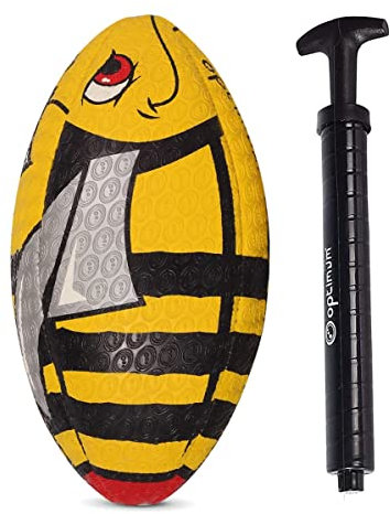 Optimum Rugbyball – Ausgewogen und reaktionsschnell für präzises Handling und Treten von leistungsstärksten Rugbybällen – perfekt für Training und Gameplay – 2-lagiger 410-g-Ball – Größe 3 – mit Pumpe