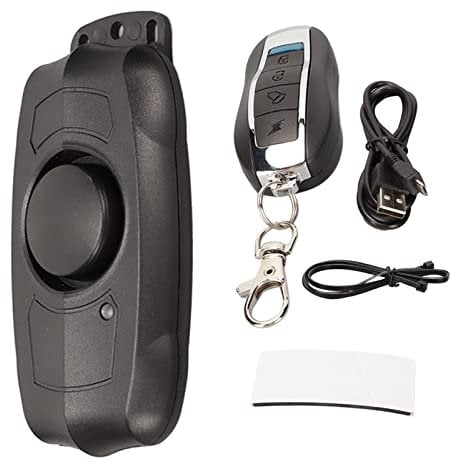 Allarme Bici Wireless con Telecomando, Allarme Bicicletta Ricaricabile Antifurto 113dB Allarme Sensore di Movimento Vibrazione di Sicurezza Wireless, Impermeabile IP55, 4 Modalità, 5 Livelli di Regola