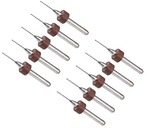 QUARKZMAN 0.6mm PCB Taladro Brocas x 10uds Tungsteno Carburo para Perforación y Mecanizado Piezas
