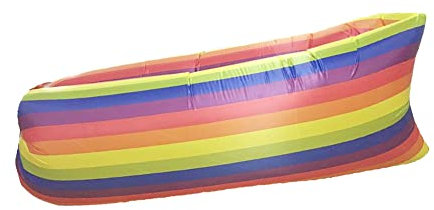 Surwin Wasserdichtes Aufblasbares Sofa,Tragbares Luft Sofa Aufblasbare, Air Lounger, Luftsofa Luftsack Für Outdoor, Strand, Party,Reisen, Camping Gadgets (Mehrfarbig,230x70cm)