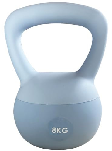 ZhaoCo Soft Kettlebell Iron Sand, Kugelhantel 8kg Stoßsichere Gewichte Freundlich für Boden und Benutzer, Schwunghantel Kugelgewicht Geeignet für Anfänger Hause Kettlebell Training