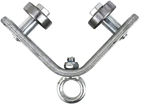 Heavy-Duty Pulley Angle Iron, Crane Bearing Wheel Lifting Ring Type Suspension Pulley, 40/50 Triangle Steel/Angle Iron Cable Pulley. (40#)