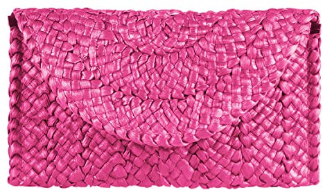 Fecialy Bolsos de Paja Bolsos de Paja para Mujer Bolsos de Paja Tejidos Bolsos de Verano Bolsos de Playa