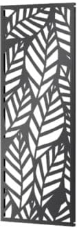 ELEO Sichtschutz Metall Livenza anthrazit grau mit Blatt-Muster vollflächig - 160x90 cm Sichtschutzzaun für Privatsphäre im Garten wetterfest pulverbeschichtet - Gartenzaun stabil für Balkon, Terrasse