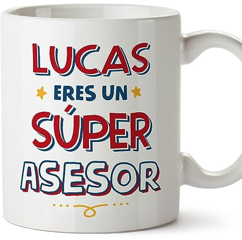 MUGFFINS Tazas Personalizadas para ASESOR hombre - En Español - Eres Súper - 11 oz / 330 ml - Regalo Personalizable original y divertido