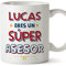 MUGFFINS Tazas Personalizadas para ASESOR hombre - En Español - Eres Súper - 11 oz / 330 ml - Regalo Personalizable original y divertido