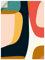 ARTland Wanddeko Wandtattoo selbstklebende Vinylfolie 30x40 cm Abstrakt Design Farbe Retro 70er Jahre Minimalismus U4WV
