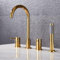 XJTNLB 4-Loch-Badewannenarmatur mit Handbrause, Einhebelmischer Dusche Duschbatterie Modern 360° Drehbar Dusche Badewanne Armaturen Set Gold