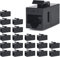 VANDESAIL RJ45 Patchkabel Kupplung CAT6,LAN Verbinder Netzwerk Buchse Adapter Geschirmt (20 Stück, Schwarz)